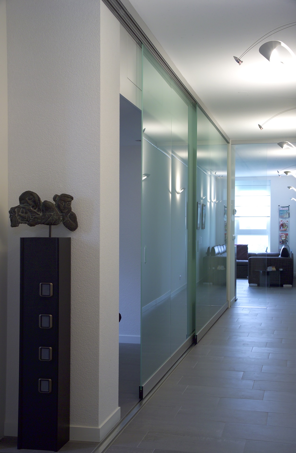 Wand van glas-Schuifdeur-Interieur-Mviewplus